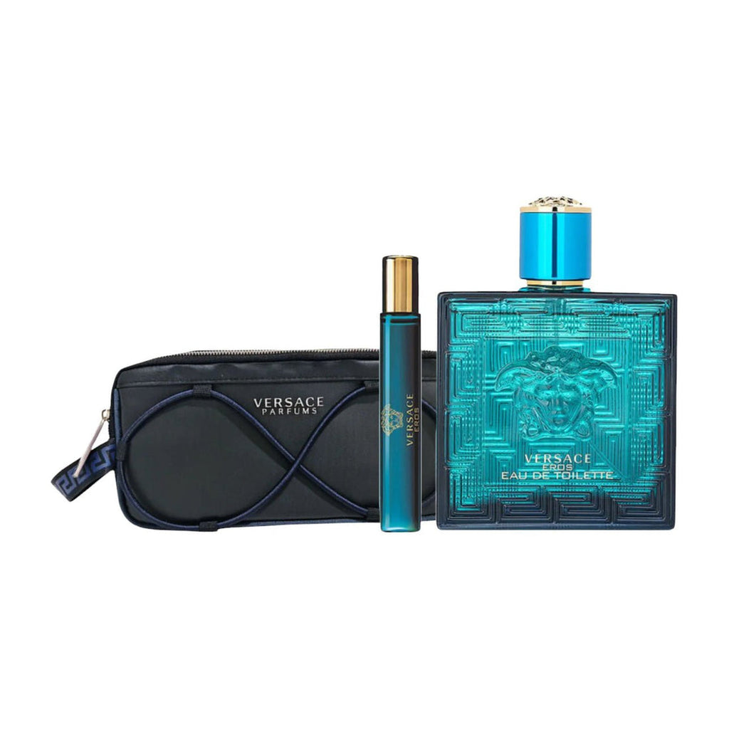 Versace Eros EDT Gift Set 100ml + 10ml + Trousse for Men