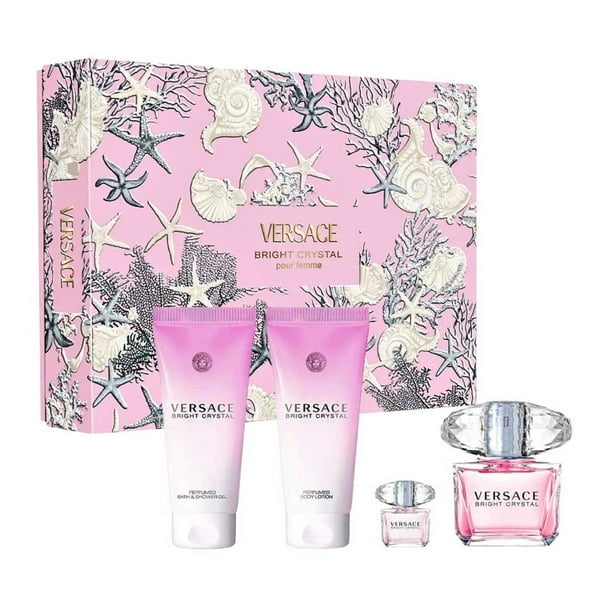 Versace Bright Crystal Pour Femme EDT 4-Piece Gift Set