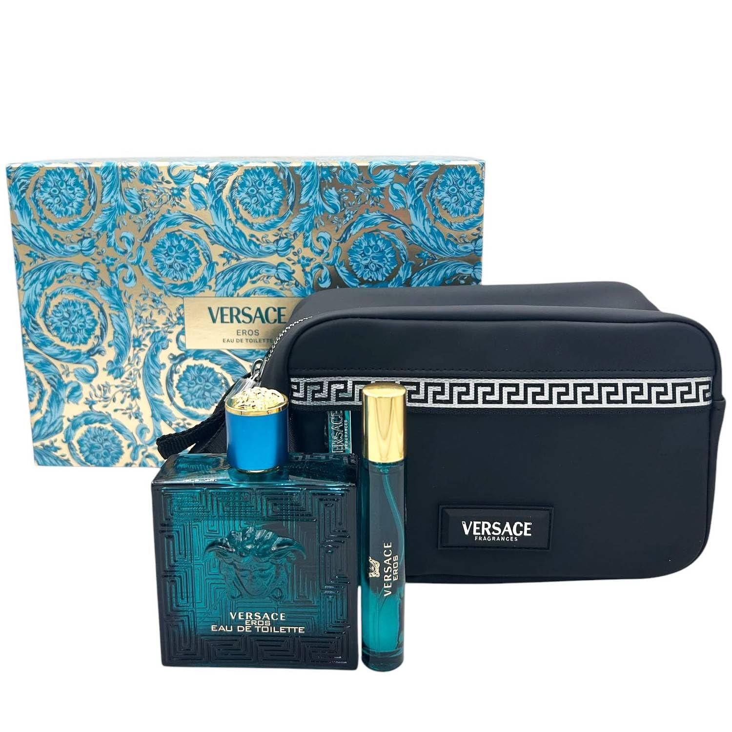 Versace Eros EDT Gift Set 100ml + 10ml + Trousse for Men